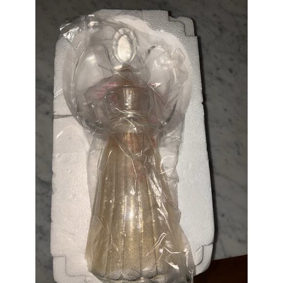 Party Lite Christmas Angel Tea Lite Candle holder 11” Tall Clear Gold Shimmer - Picture 10 of 10